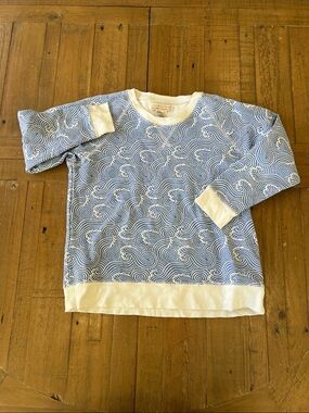 The Beaufort bonnet company blue wave long sleeve sweatshirt size 8 play